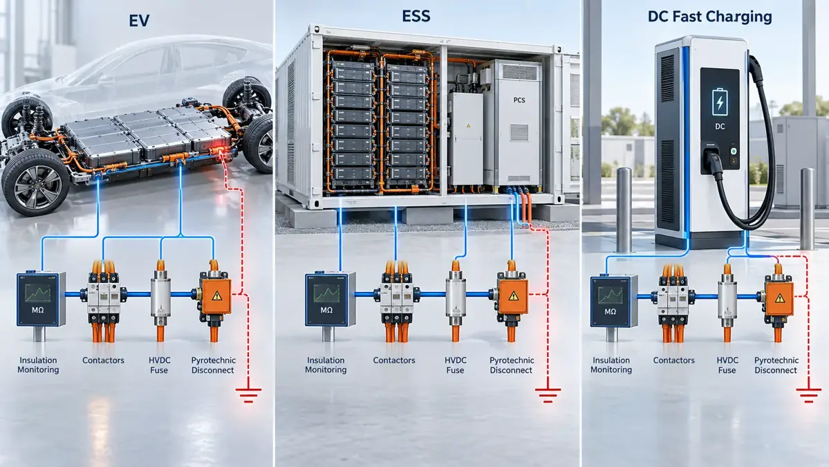 Ground Faults in EV, ESS and DC Fast Charging